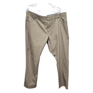 Nike Golf Slim Fit Pants 42x32 Khaki Performance Stretch